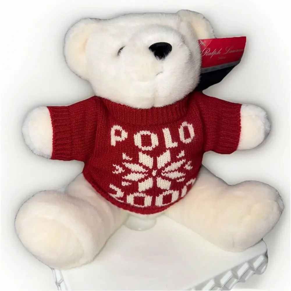 NWT Polo Ralph Lauren Teddy Bear Millennium 2000‎ Y2K Holiday Christmas Gift Toy